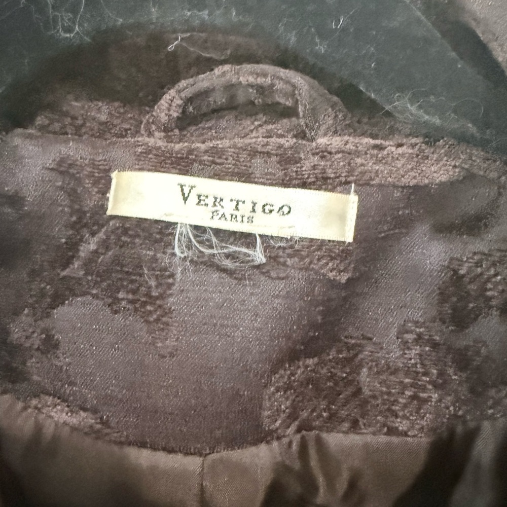 Vertigo Paris Brown Textured Jacquard Jacket - Picture 3 of 6